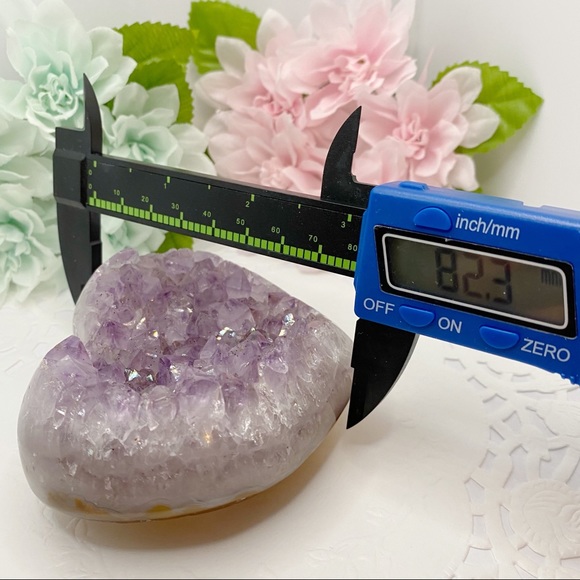 Nature Amethyst Geode Heart - Picture 8 of 10